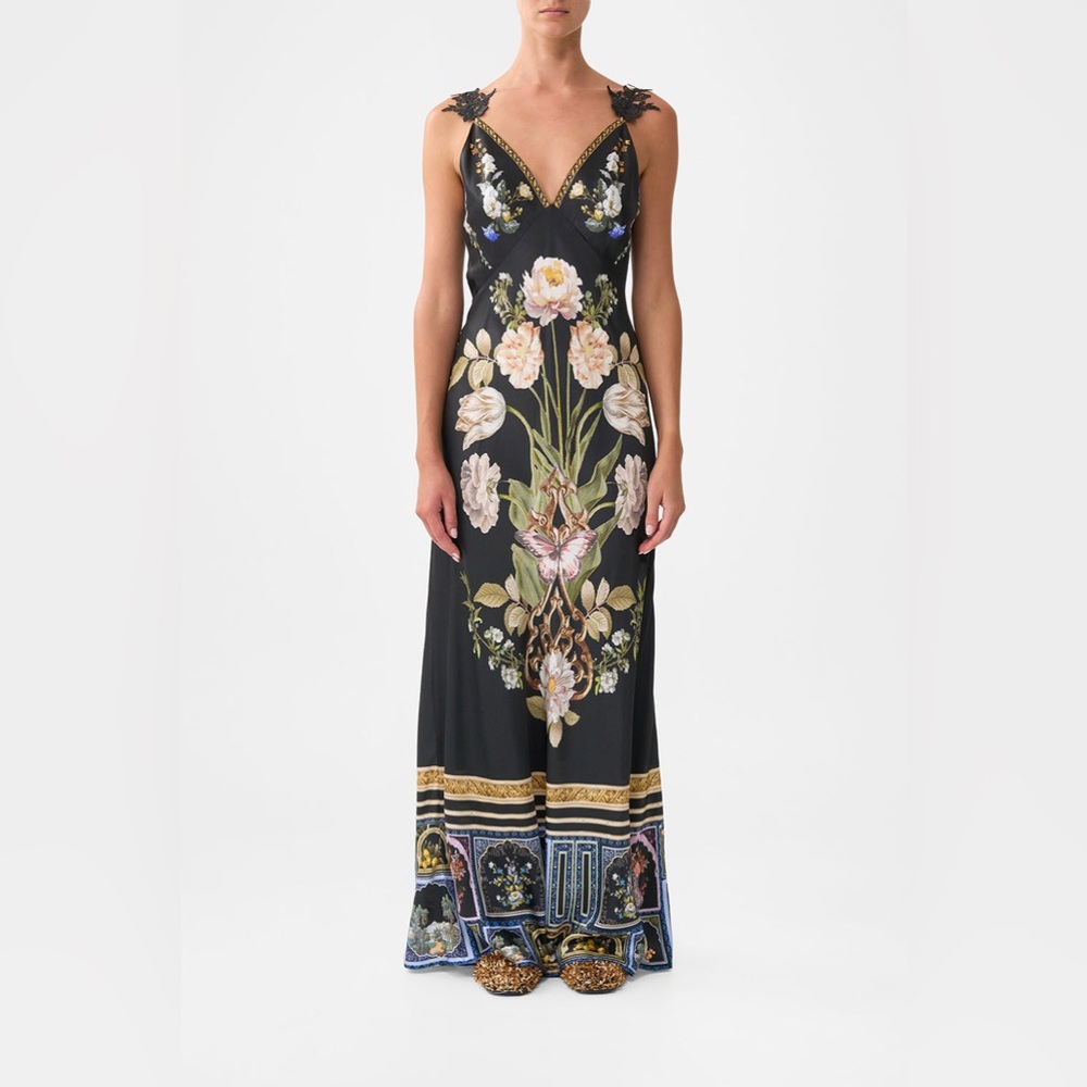 CAMILLA V Neck Full Length Bias Slip Dress
Ottoman Elegance,BRAND NEW,small,$895 - Picture 13 of 17